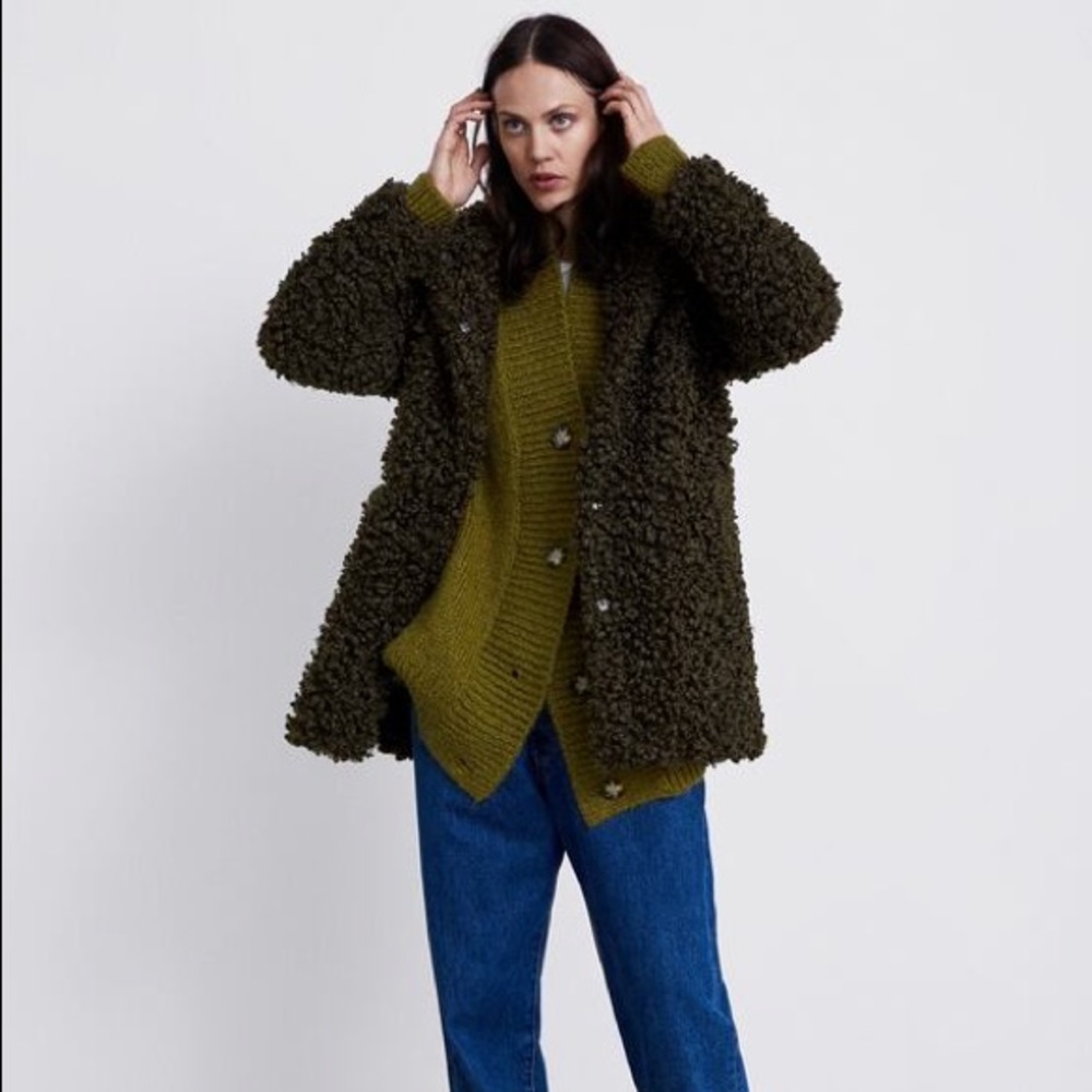 NWT Zara Faux Fur Teddy Coat